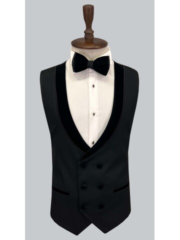 SUIT SARTORIA SİYAH ŞAL YAKA DAMATLIK 5644