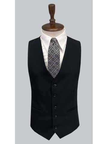 SUIT SARTORIA SİYAH YELEKLİ TAKIM ELBİSE 2056