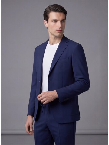 Açık Lacivert Mono Yaka Performans Takım Elbise