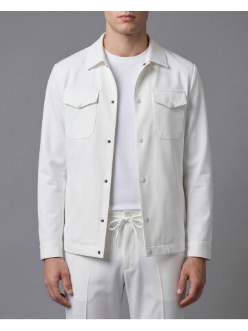 Mens White Safari Pocket Sport Suit – Comfort Fit Performance Model