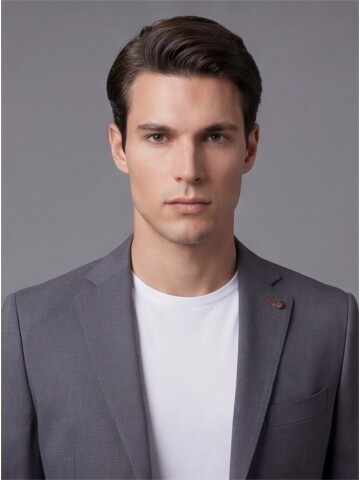 Gri Mono Yaka Performans Takım Elbise