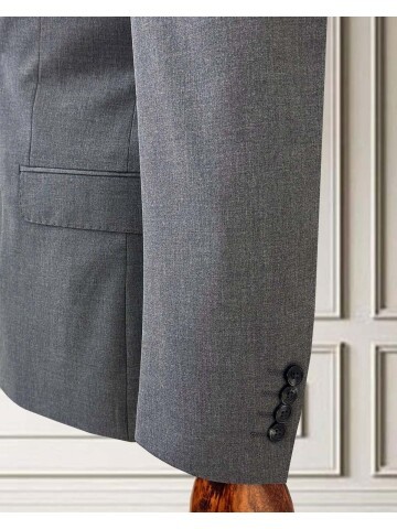 Dark Grey Double-Breasted Men’s Suit