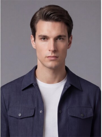 Lacivert İki Cep Çıt Çıt Kapaklı Performans Takım Elbise