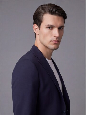 Lacivert Mono Yaka Performans Takım Elbise