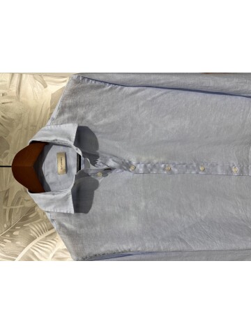 SUIT SARTORIA LIGHT BLUE LINEN SHIRT 6109