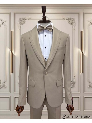 SUIT SARTORIA BEJ ÇIKMA YAKA ŞAL DAMATLIK 5072