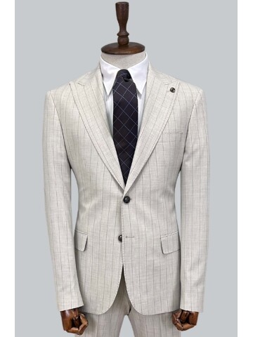 SUIT SARTORIA BEJ ÇİZGİLİ TAKIM ELBİSE 2002/65