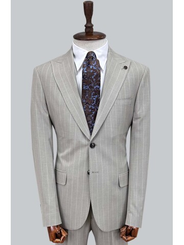 SUIT SARTORIA BEJ ÇİZGİLİ TAKIM ELBİSE 2002/65