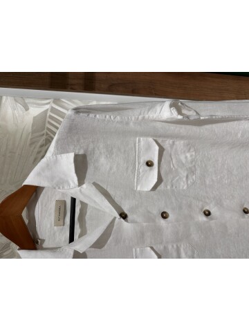 SUIT SARTORIA WHITE LINEN SHIRT 6108