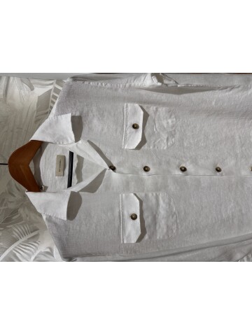 SUIT SARTORIA WHITE LINEN SHIRT 6108