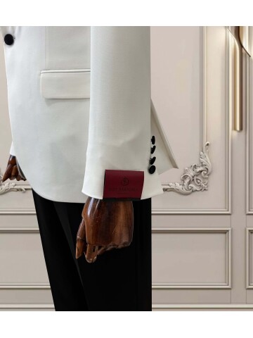 SUIT SARTORIA BEYAZ ŞAL YAKA ÇIKMA YAKA DAMATLIK 5063
