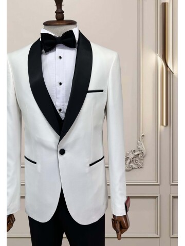 SUIT SARTORIA BEYAZ ŞAL YAKA DAMATLIK 5397