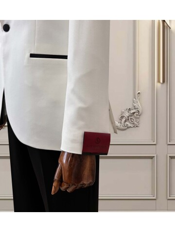 SUIT SARTORIA BEYAZ ŞAL YAKA DAMATLIK 5742