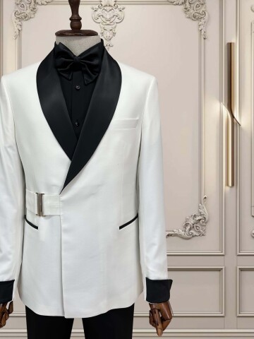 SUIT SARTORIA BEYAZ ŞAL YAKA TOKALI DAMATLIK 5734