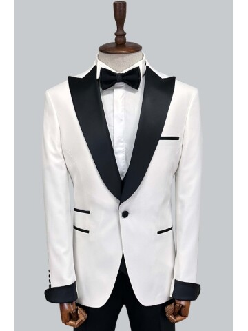 SUIT SARTORIA BEYAZ SİVRİ YAKA DAMATLIK 5701