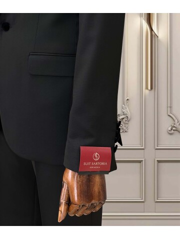 SUIT SARTORIA ÇIKMA YAKA SİYAH DAMATLIK 5063