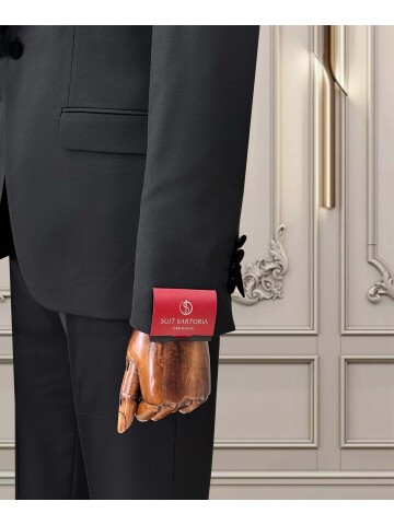 SUIT SARTORIA ÇIKMA YAKA SİYAH DAMATLIK 5536