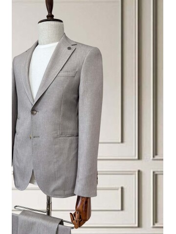 SUIT SARTORIA ÇİZGİLİ BEJ SPOR TAKIM 252213