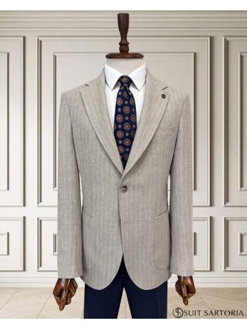 SUIT SARTORIA ÇİZGİLİ BEJ TAKIM 252134