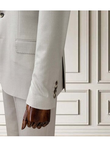 SUIT SARTORIA ÇİZGİLİ BEJ TAKIM ELBİSE 252015