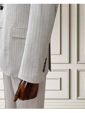 SUIT SARTORIA ÇİZGİLİ BEJ TAKIM ELBİSE 252024