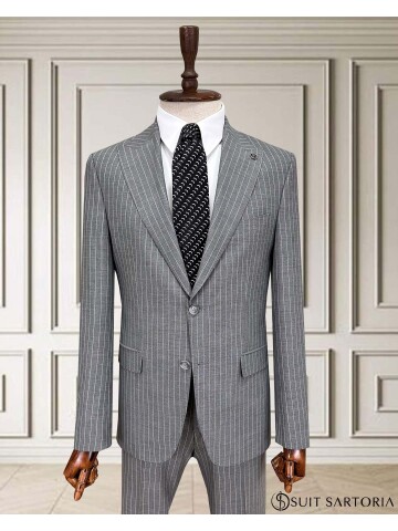 SUIT SARTORIA ÇİZGİLİ GRİ TAKIM ELBİSE 252024