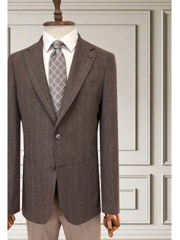 SUIT SARTORIA ÇİZGİLİ KAHVERENGİ TAKIM 252134