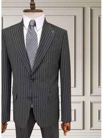 SUIT SARTORIA ÇİZGİLİ KAHVERENGİ TAKIM ELBİSE 252024