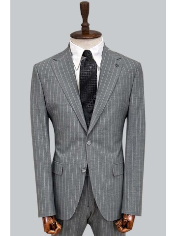 SUIT SARTORIA ÇİZGİLİ KOYU GRİ TAKIM ELBİSE 252026