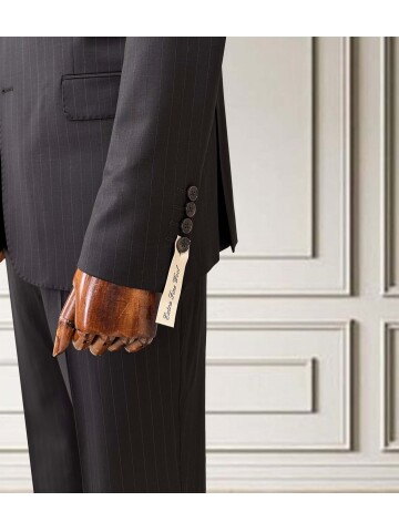 SUIT SARTORIA ÇİZGİLİ KOYU KAHVERENGİ YÜNLÜ TAKIM 252076