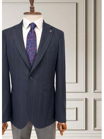 SUIT SARTORIA ÇİZGİLİ LACİVERT TAKIM 252134