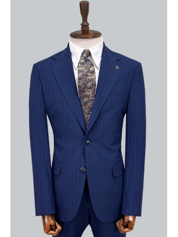 SUIT SARTORIA ÇİZGİLİ LACİVERT TAKIM ELBİSE 252026