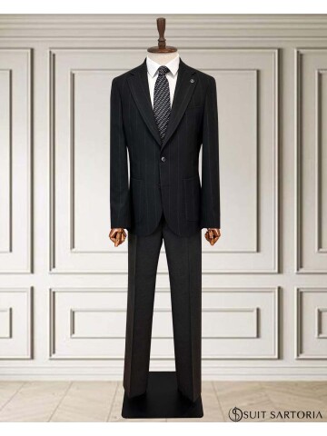 SUIT SARTORIA ÇİZGİLİ SİYAH TAKIM 252134