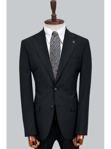 SUIT SARTORIA ÇİZGİLİ SİYAH TAKIM ELBİSE 2002/50