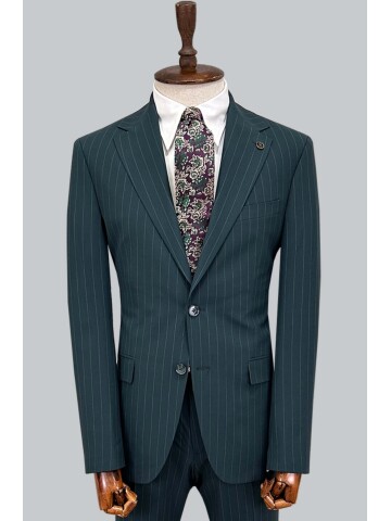 SUIT SARTORIA ÇİZGİLİ YEŞİL TAKIM ELBİSE 252026
