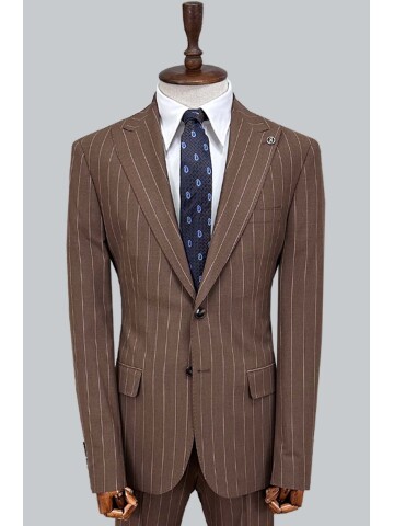 SUIT SARTORIA KAHVERENGİ ÇİZGİLİ TAKIM ELBİSE 2002/65