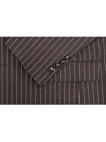 SUIT SARTORIA KAHVERENGİ ÇİZGİLİ YELEKLİ TAKIM ELBİSE 2320