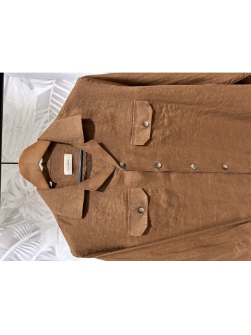 SUIT SARTORIA KAHVERENGİ KETEN GÖMLEK 6108