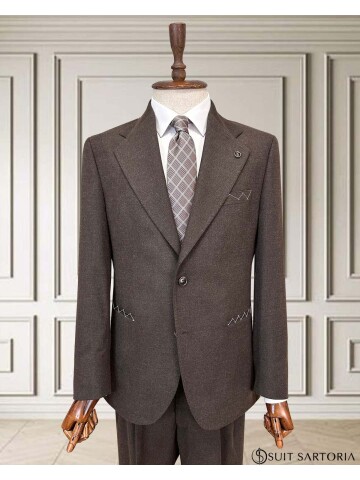 SUIT SARTORIA KOYU KAHVERENGİ YÜNLÜ TAKIM 252155