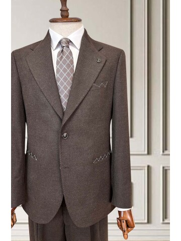 SUIT SARTORIA KOYU KAHVERENGİ YÜNLÜ TAKIM 252155