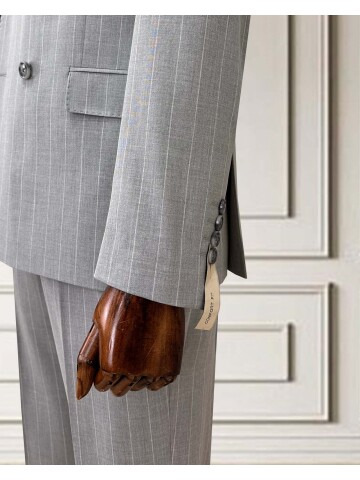 SUIT SARTORIA KRUVAZE ÇİZGİLİ AÇIK GRİ TAKIM 2002/48