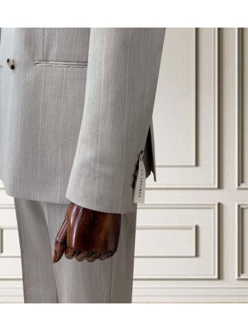 SUIT SARTORIA KRUVAZE ÇİZGİLİ BEJ TAKIM ELBİSE 252098