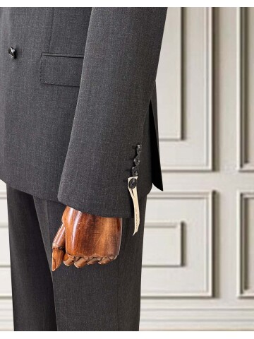 SUIT SARTORIA KRUVAZE ÇİZGİLİ FÜME TAKIM 2002/48