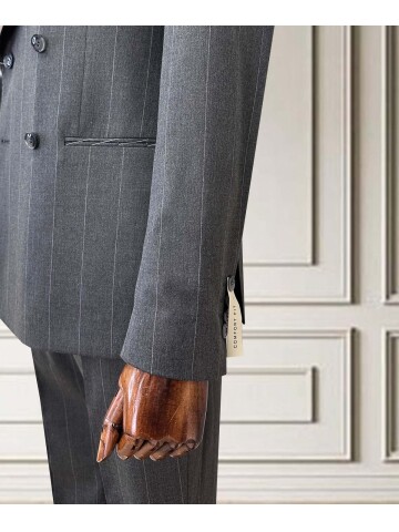 SUIT SARTORIA KRUVAZE ÇİZGİLİ GRİ TAKIM ELBİSE 252098