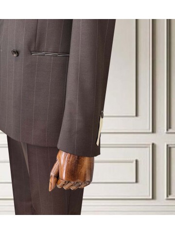 SUIT SARTORIA KRUVAZE ÇİZGİLİ KAHVERENGİ TAKIM ELBİSE 252098