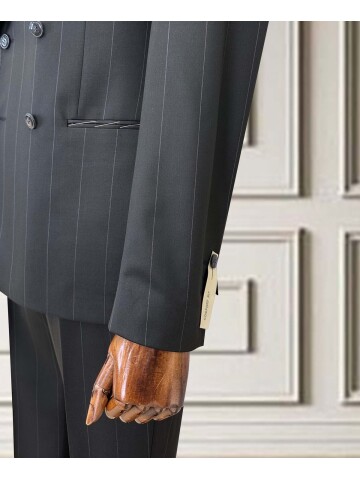 SUIT SARTORIA KRUVAZE ÇİZGİLİ KOYU GRİ TAKIM ELBİSE 252098