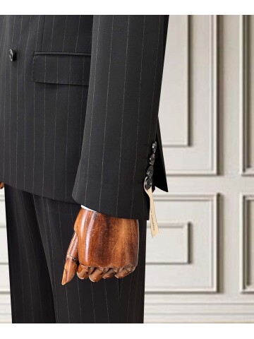 SUIT SARTORIA KRUVAZE ÇİZGİLİ SİYAH TAKIM 2002/48