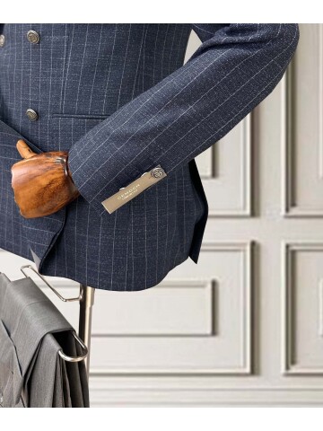 SUIT SARTORIA LACİVERT ÇİZGİLİ KRUVAZE TAKIM ELBİSE 252099