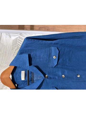 SUIT SARTORIA LACİVERT KETEN GÖMLEK 6108