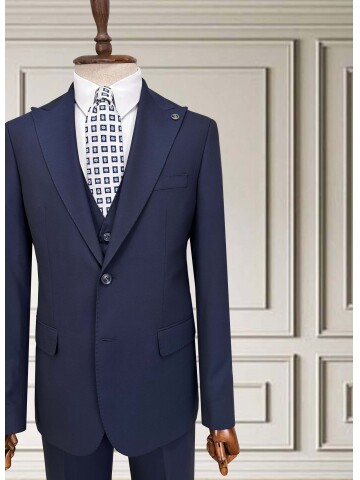 SUIT SARTORIA LACİVERT YELEKLİ TAKIM ELBİSE 252014